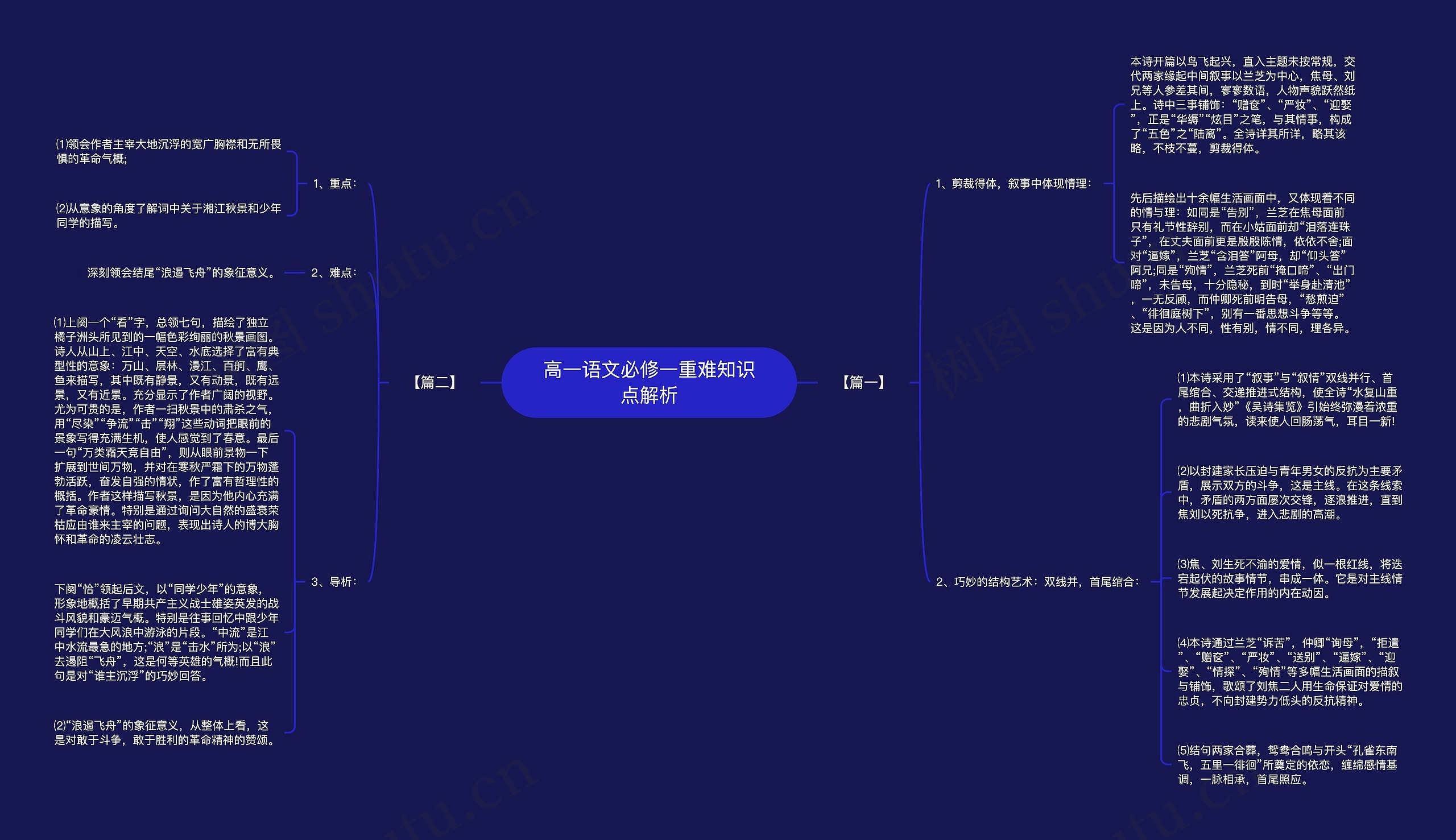 高一语文必修一重难知识点解析