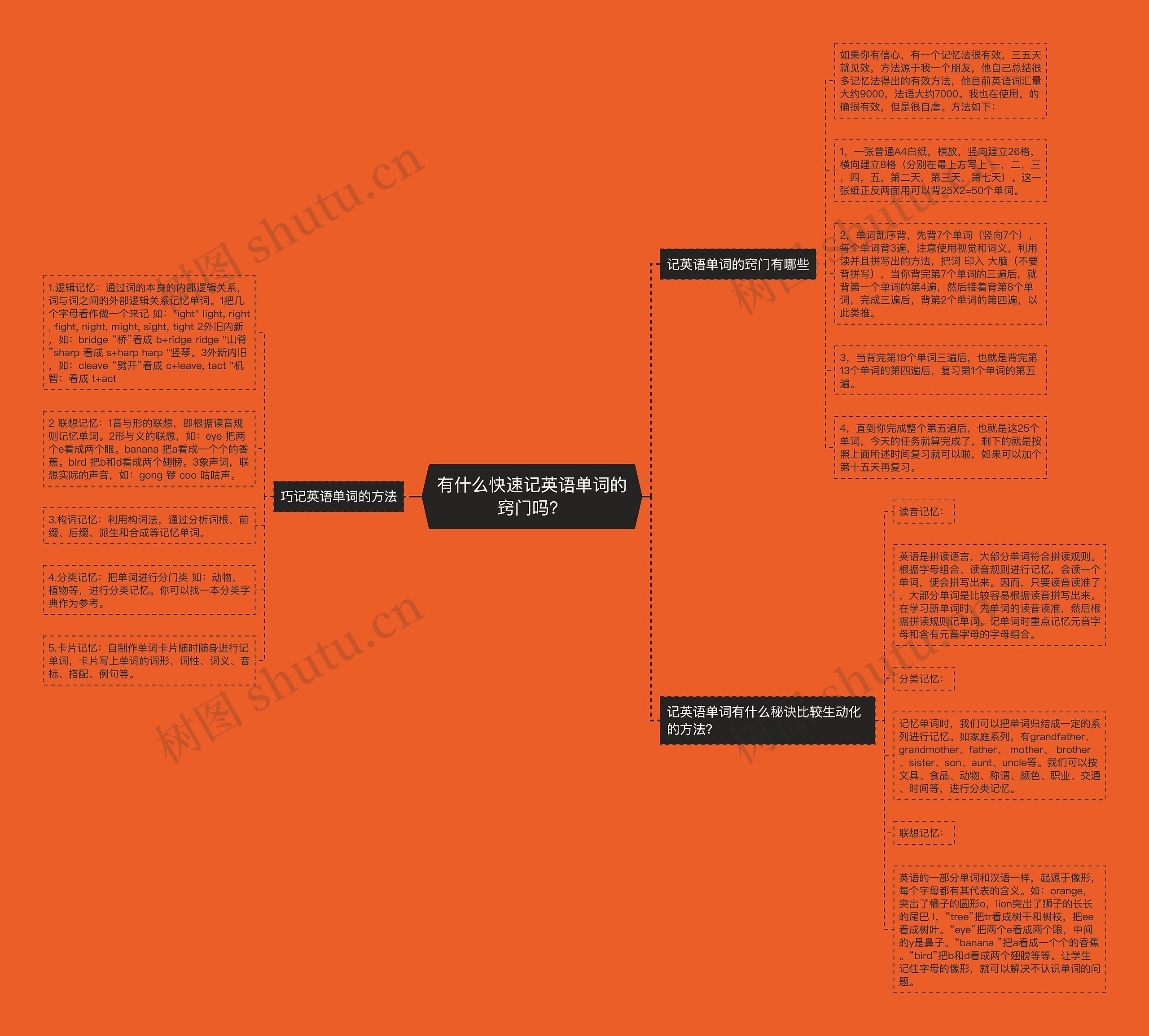 有什么快速记英语单词的窍门吗？思维导图