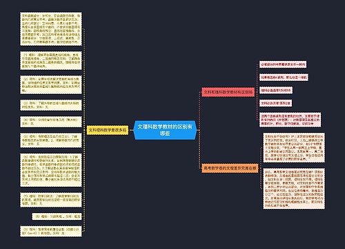 文理科数学教材的区别有哪些 文理科数学教材的区别有哪些