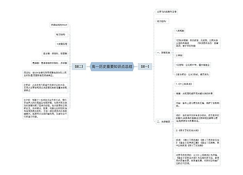 高一历史重要知识点总结