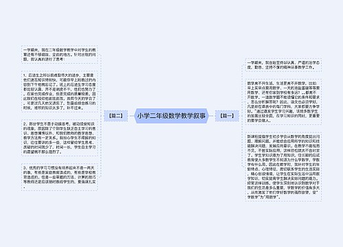 小学二年级数学教学叙事思维导图