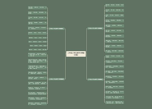 三年级小学生数学计算题(四篇) 三年级小学生数学计算题(四篇)