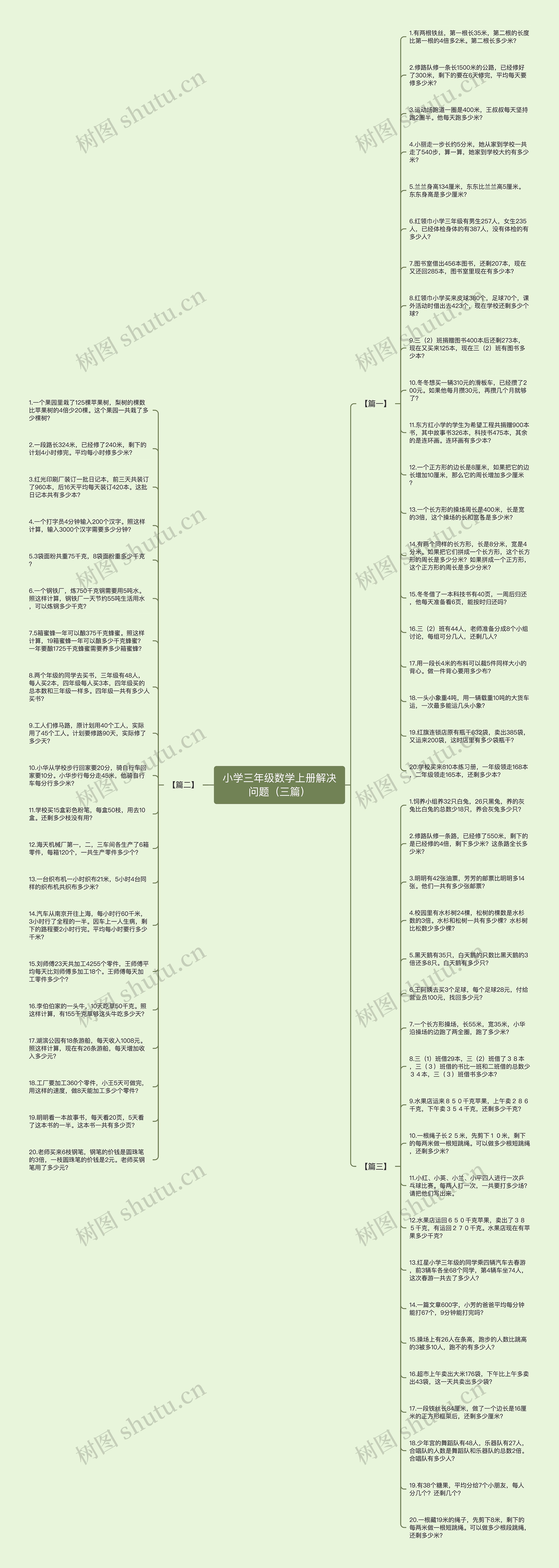 小学三年级数学上册解决问题（三篇）