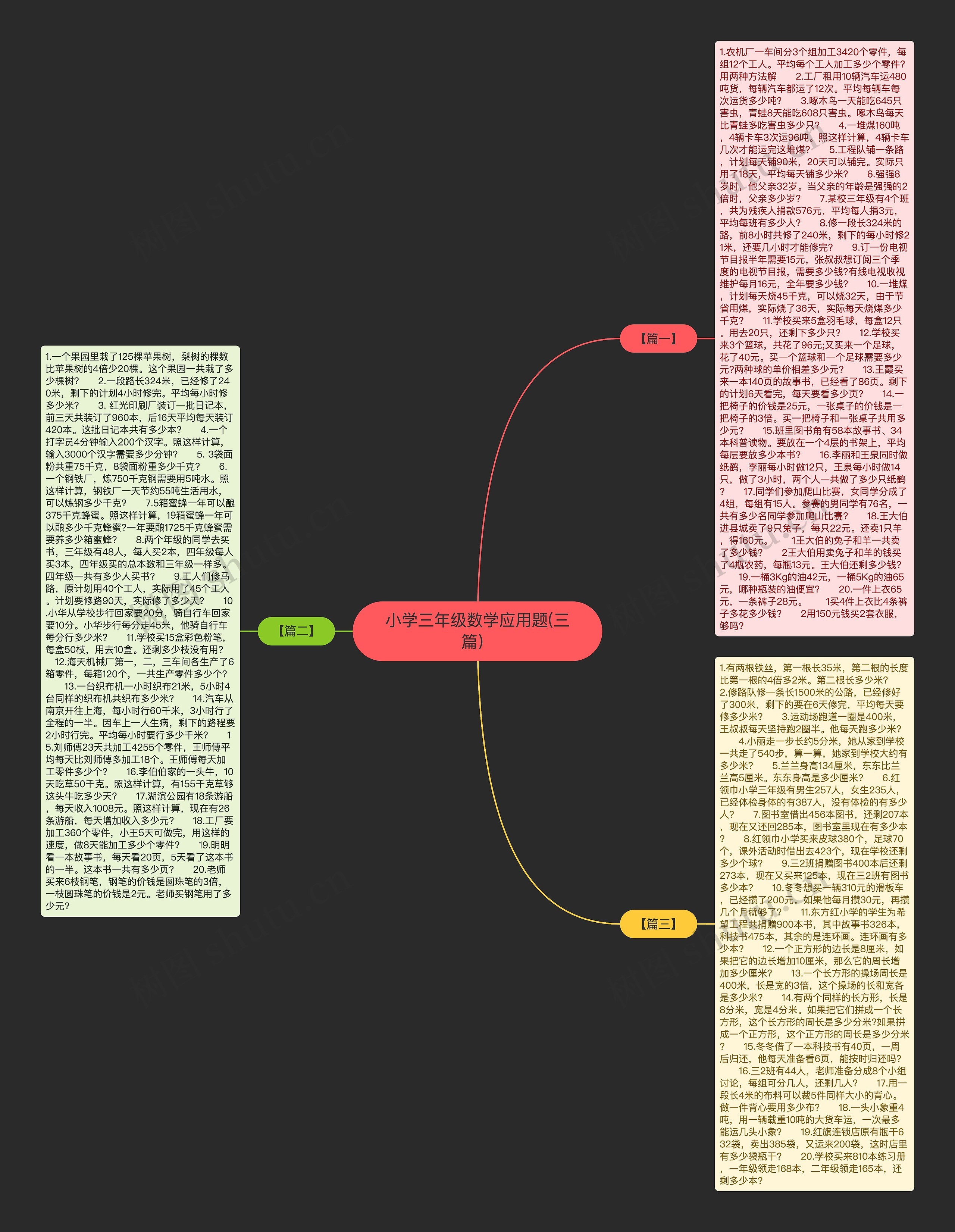 小学三年级数学应用题(三篇）