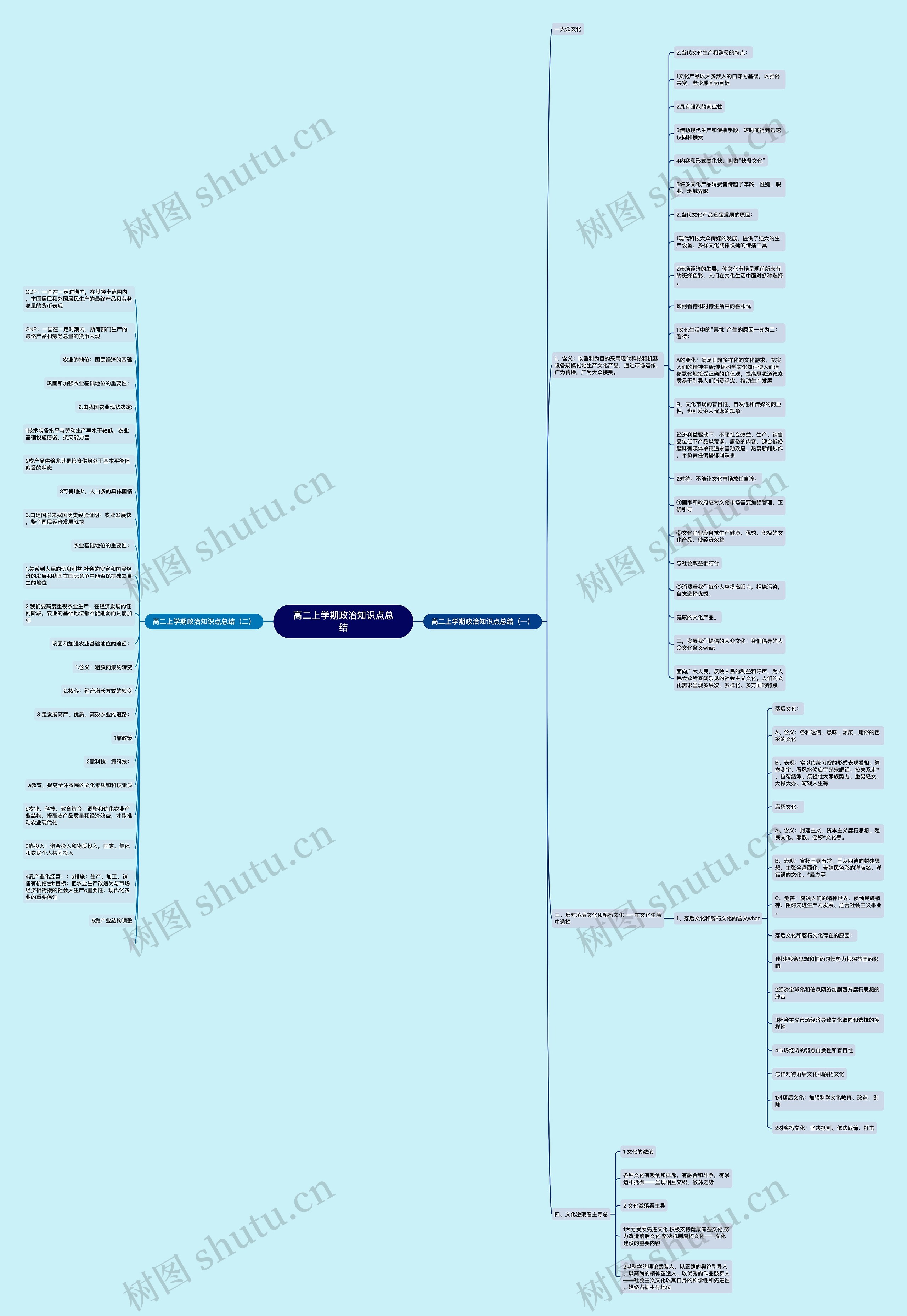 高二上学期政治知识点总结思维导图