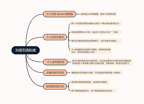 抖音流量解析抖音引流私域的思维导图