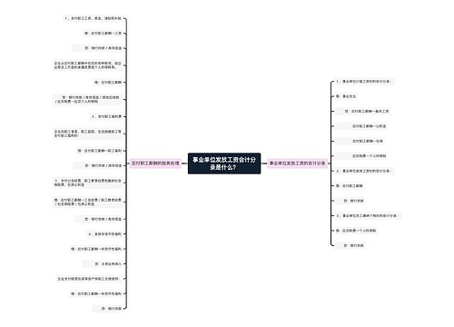事业单位发放工资会计分录是什么？思维导图