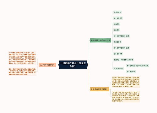 计提缴纳个税会计分录怎么做？思维导图