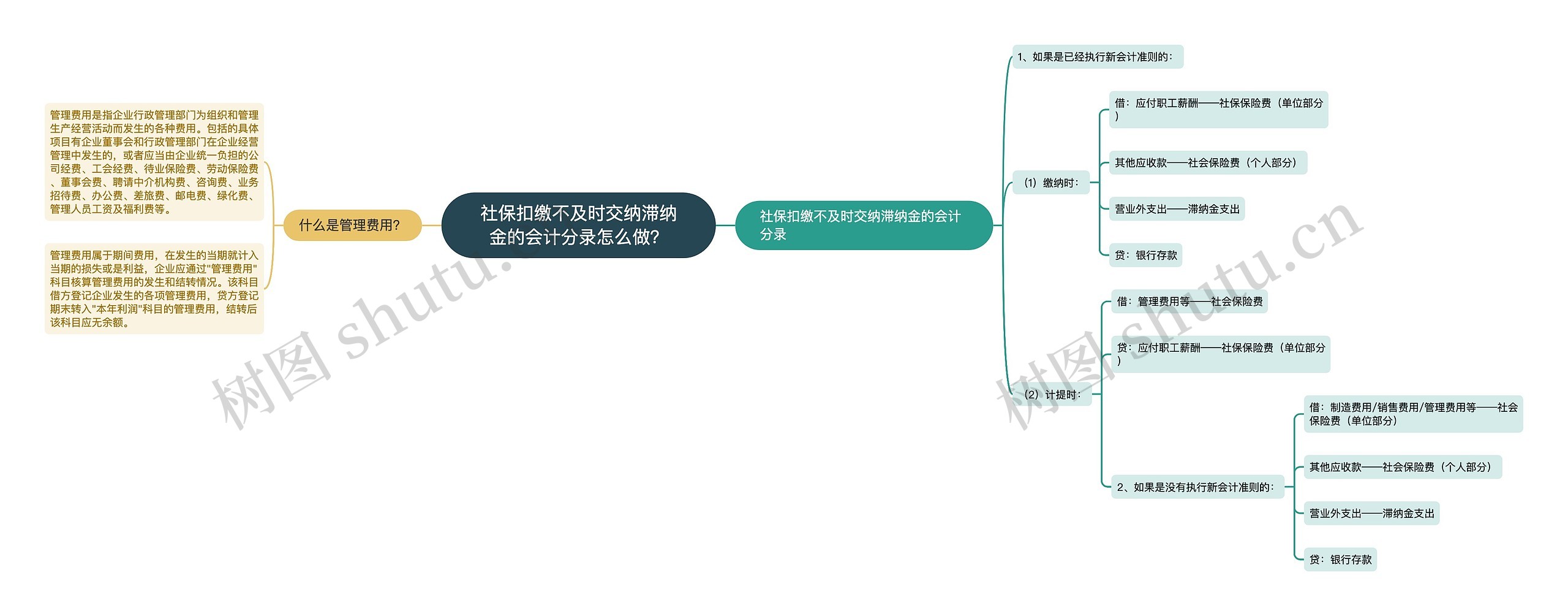 社保扣缴不及时交纳滞纳金的会计分录怎么做？