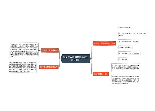 应交个人所得税怎么写会计分录？