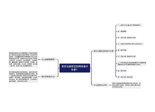 发行认股权证如何写会计分录？