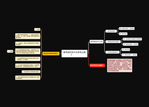 备用金的会计分录怎么做？  　　思维导图