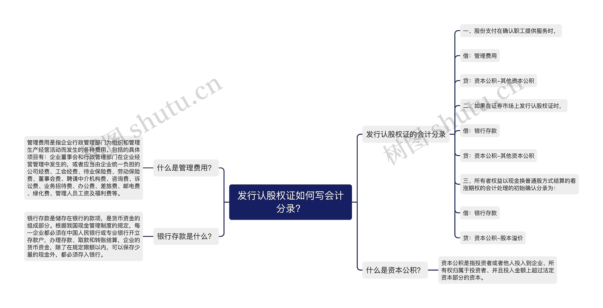 发行认股权证如何写会计分录？