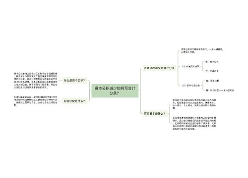 资本公积减少如何写会计分录？