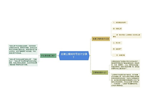 在建工程如何写会计分录？