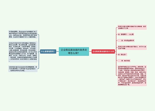 企业购买路由器的账务处理怎么做？