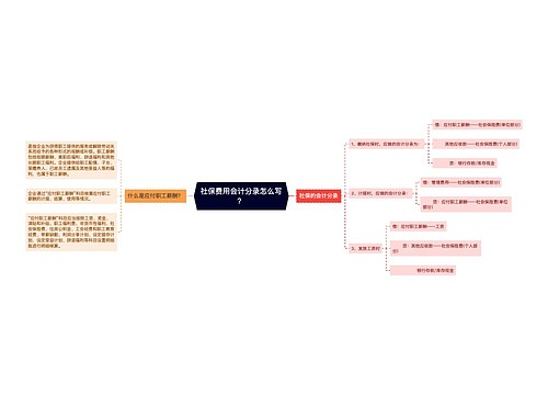 社保费用会计分录怎么写？