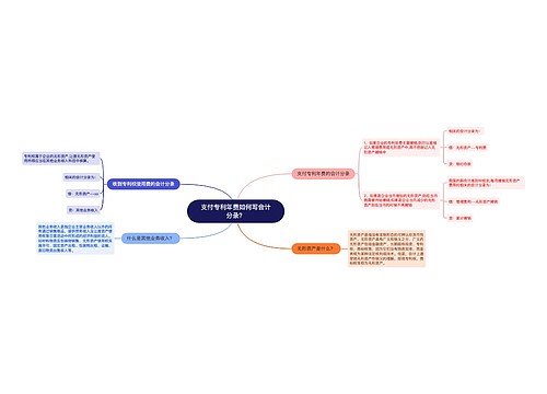 支付专利年费如何写会计分录？思维导图