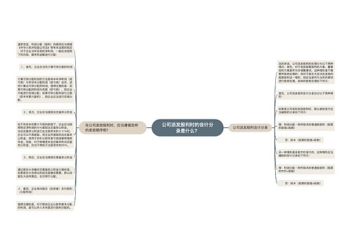 公司派发股利时的会计分录是什么？思维导图