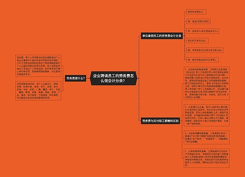 企业聘请员工的劳务费怎么做会计分录？思维导图