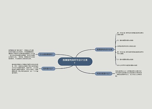 股票股利如何写会计分录？