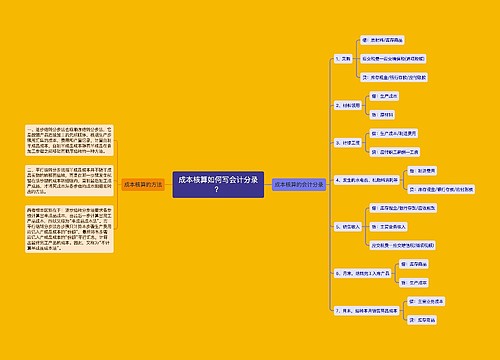 成本核算如何写会计分录？