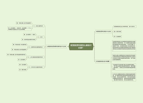 收到投资利润怎么做会计分录？