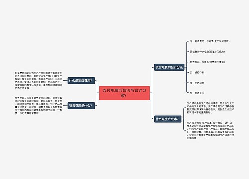 支付电费时如何写会计分录？