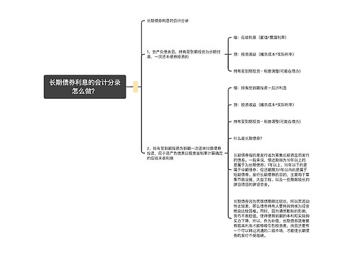 长期债券利息的会计分录怎么做？