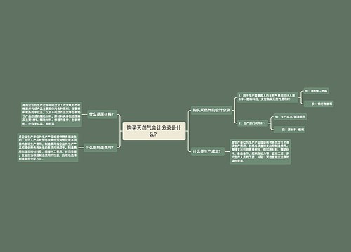 购买天然气会计分录是什么？思维导图