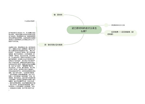 进口原材料的会计分录怎么做？