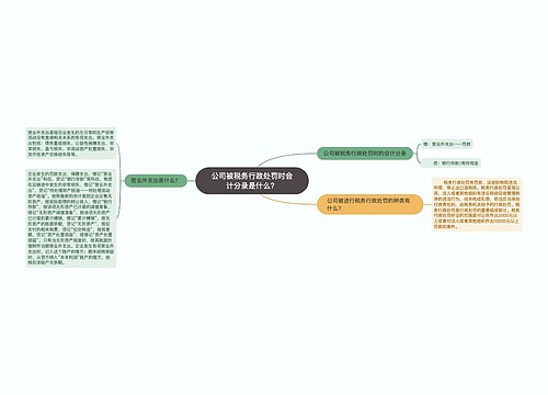 公司被税务行政处罚时会计分录是什么？