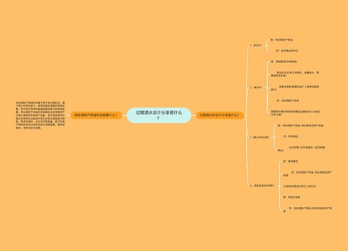过期酒水会计分录是什么？
