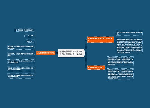 分配的股票股利计入什么科目？如何做会计分录？