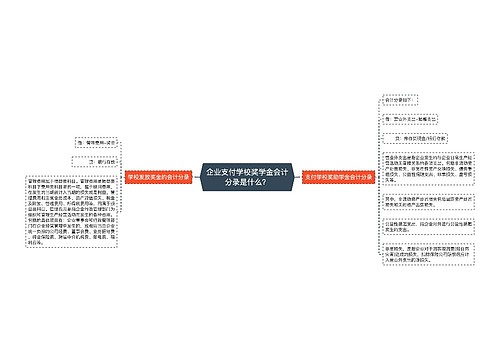 企业支付学校奖学金会计分录是什么？