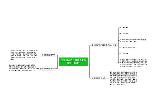 支付固定资产修理费如何写会计分录？