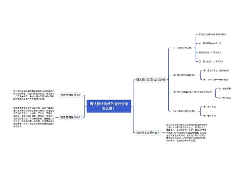 确认预计负债的会计分录怎么做？思维导图