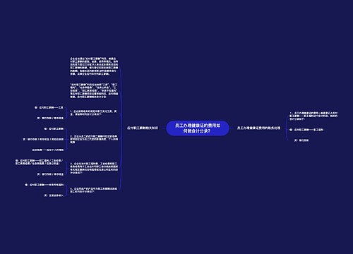 员工办理健康证的费用如何做会计分录？思维导图