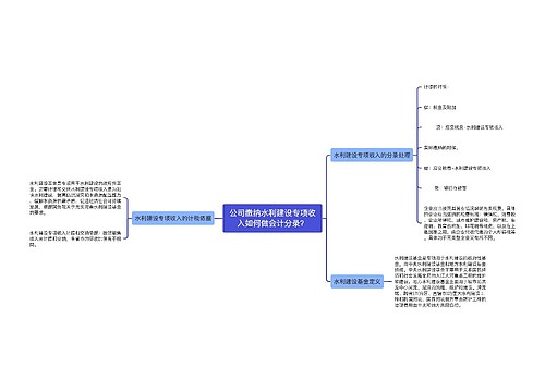 公司缴纳水利建设专项收入如何做会计分录？