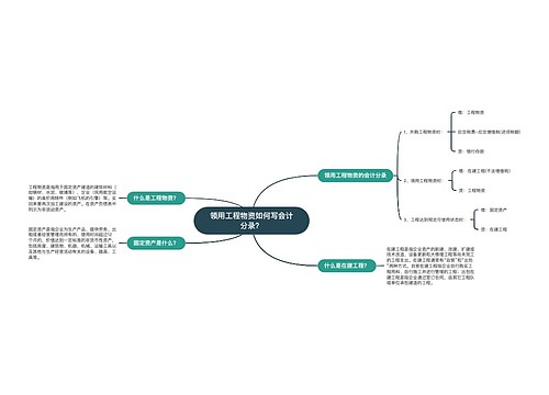 领用工程物资如何写会计分录？