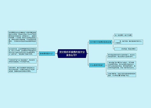 支付银行手续费的会计分录怎么写？