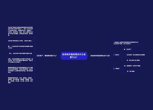 财务软件服务费会计分录是什么？