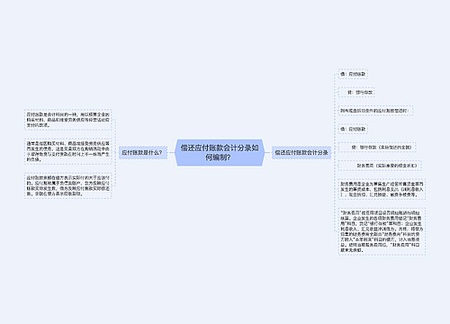 偿还应付账款会计分录如何编制？