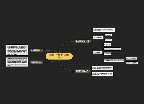 购买打印机如何写会计分录？