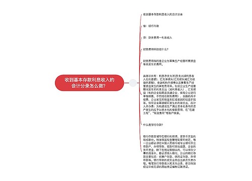 收到基本存款利息收入的会计分录怎么做？