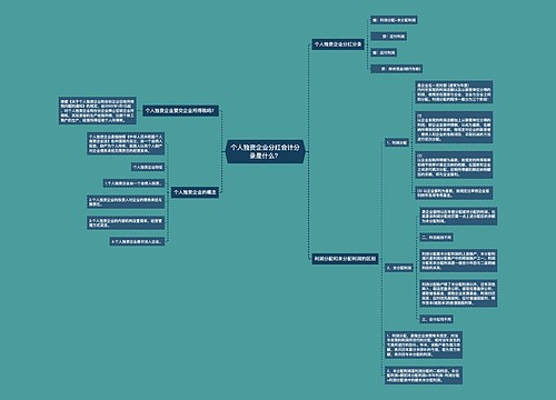 个人独资企业分红会计分录是什么？思维导图