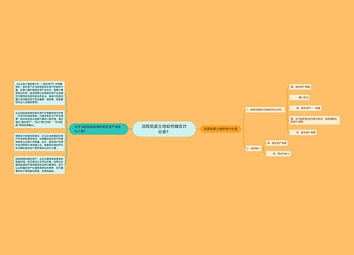 法院拍卖土地如何做会计分录？思维导图