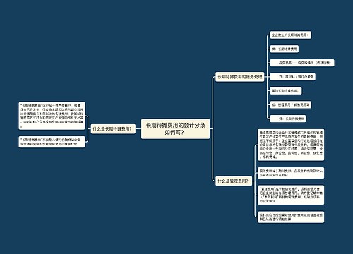 长期待摊费用的会计分录如何写？