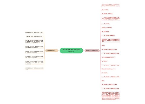 购买低值易耗品会计分录是什么？思维导图