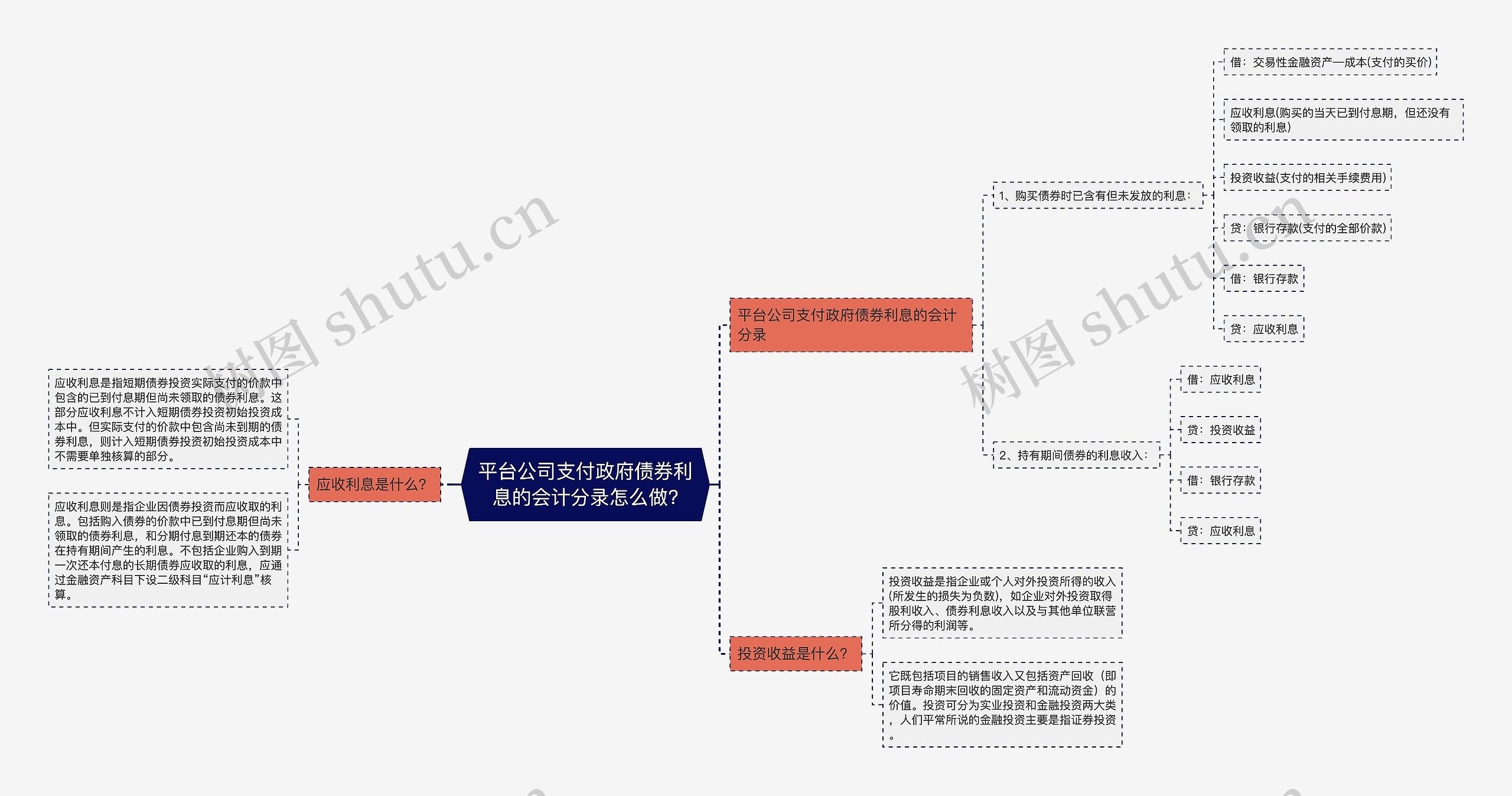 平台公司支付政府债券利息的会计分录怎么做?